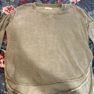 Long sleeve green washed out shirt